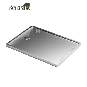1100*800*50mm Shower Tray Rectangle Wet Room Shower Base Bathroom Shower Pan Stainless Steel Rose Gold 