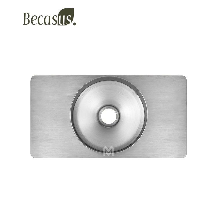 Wall Hung Wash Basin Stainless Steel 304 Surface Vanity Basin Vessel Bathroom Sink with Single Hole