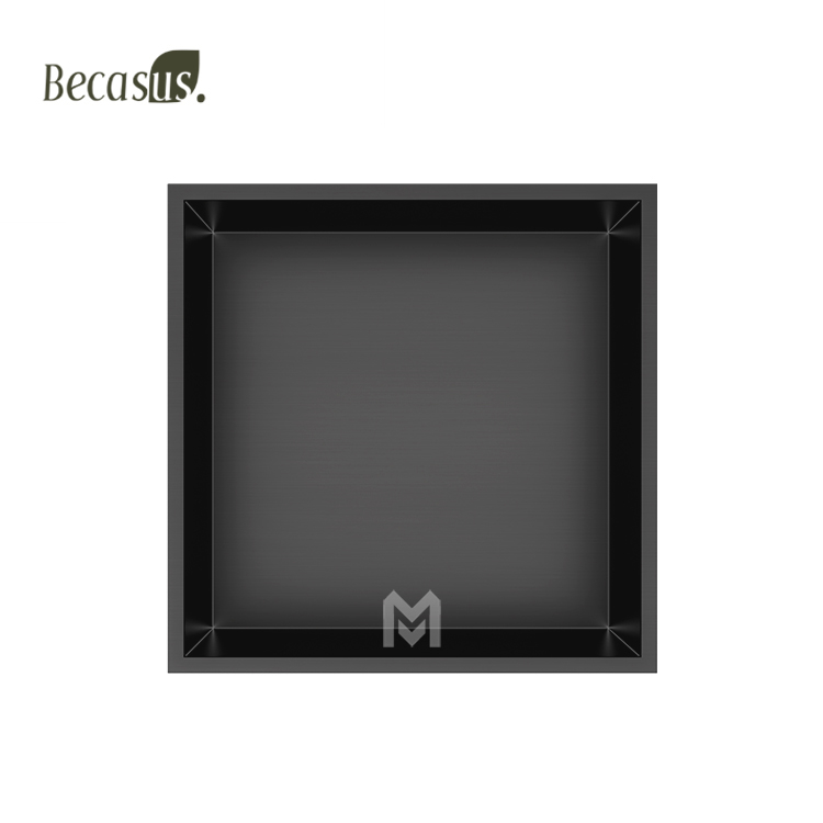 Bathroom Niche 12" X 12" Brushed Gold Stainless Steel Niche for Bathroom Wall