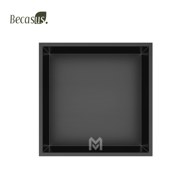 Bathroom Niche 12" X 12" Brushed Gold Stainless Steel Niche for Bathroom Wall