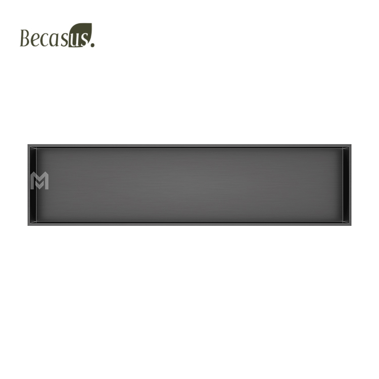 Shower Niche NO Tile Needed, Matte Black Double Shelf Organizer Square Corners Wall-Inserted Niche Recessed Shower Shelf Modern Soap Niche for Bathroom