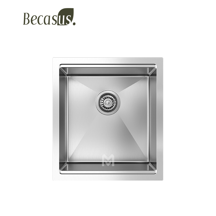 Washing SinkUndermount Sink 304 Stainless Steel Single Bowl Kitchen Sink with Drain Doard for Kitchen