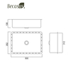 Modern Stainless Steel Undermount Rectangular Vanity Sink with Overflow