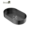 Bathroom Vessel Sink Gold 16 Gauge Nano Titanium Plating Above Counter Oval Vanity Lavatory Bath Sink Basin