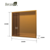 Bathroom Niche 12" X 12" Brushed Gold Stainless Steel Niche for Bathroom Wall