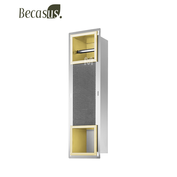 Luxury Shower Niche: Customized 3 Layers Design Stainless Steel with Integrated Holder