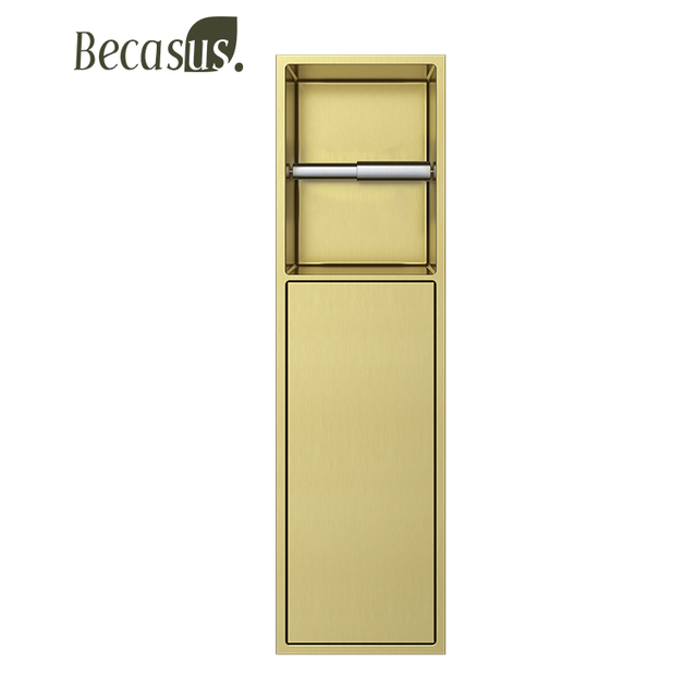 Brushed 304 Stainless Steel Niche Rectangle Waterproof Bathroom Shower Wall Niches