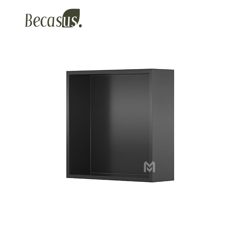 Stainless Steel Custom Shower Niche SUS304/316 Bathroom Wall Hung Niches Matte White Black Square