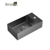 Rectangular Shape Design Wash Basin Stainless Steel 304 Surface Vanity Basin Vessel Bathroom Sink with Single Hole