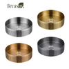 Stainless Steel Gold Vessel Sink With Pop Up Drain Luxury Bathroom Sink Above Counter for Bathrooms