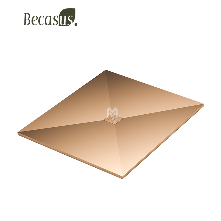 Stainless Steel Shower Tray Modern Design Shower Tray Base With Drainer for Bathroom square