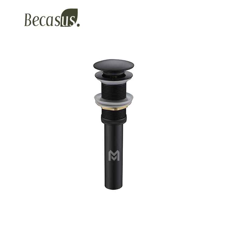 Bathroom Accessories Basin Tap Pop up Waste Drain Stopper With Overflow Stainless Steel