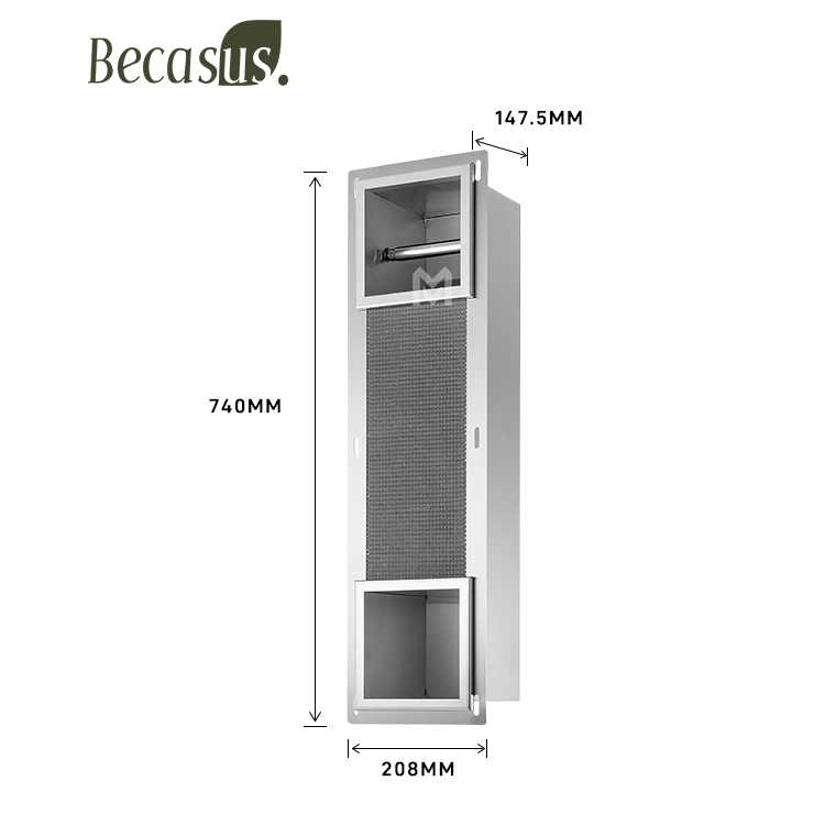 Luxury Shower Niche: Customized 3 Layers Design Stainless Steel with Integrated Holder