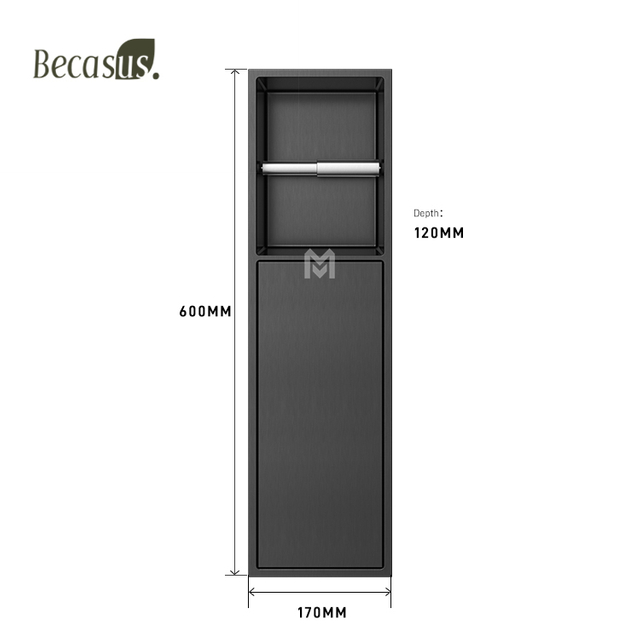 Brushed 304 Stainless Steel Niche Rectangle Waterproof Bathroom Shower Wall Niches