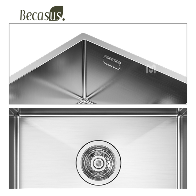 Kitchen Bar Sink Undermount Stainless Steel Outdoor and Indoor Sink for Laundry RV Deep Single Bowl with Drain Strainer