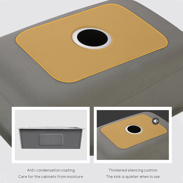 304/316 Stainless Steel Single Semi-embedded Kitchen Sink Hand-thickened Dish-washing Basin Nano Surface Apron Front