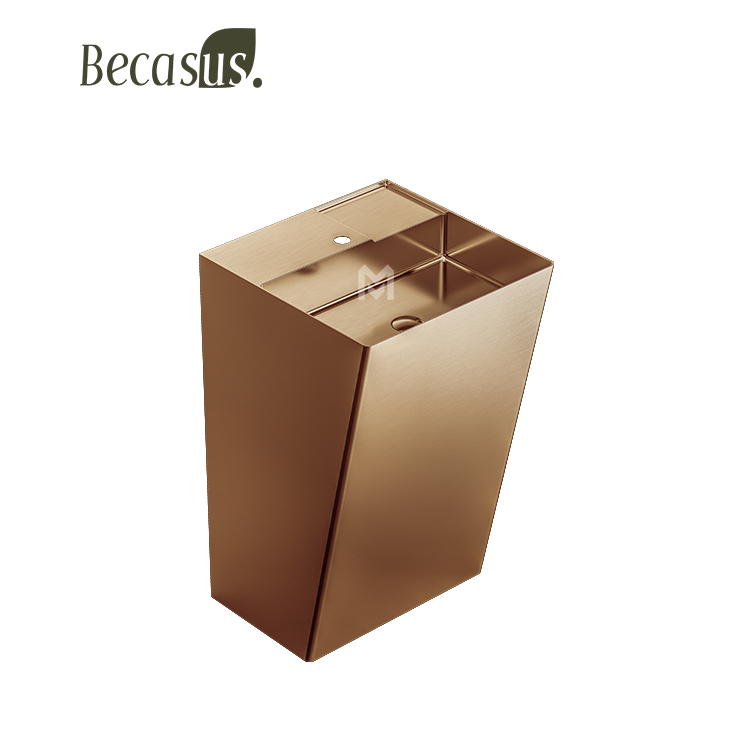 Durable Modern Rectangular Wall Hung Sink for Luxury Bathroom Upgrades SUS304/316