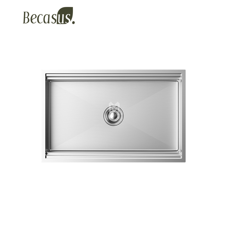 Undermount Kitchen Sink 16 Gauge Stainless Steel Single Bowl Rectangular Handmade Sinks Under Counter Basin
