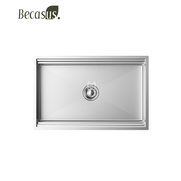 Undermount Kitchen Sink 16 Gauge Stainless Steel Single Bowl Rectangular Handmade Sinks Under Counter Basin