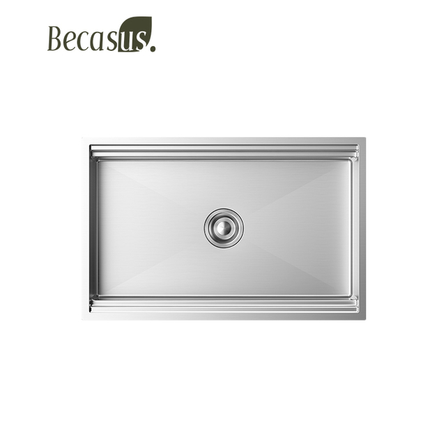 Single Bowls Commercial Custom Made Size Drop in Stainless Steel Kitchen Sink