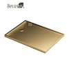 1100*800*50mm Shower Tray Rectangle Wet Room Shower Base Bathroom Shower Pan Stainless Steel Rose Gold 
