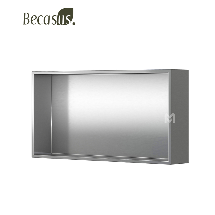 Brushed 304 Stainless Steel Niche Rectangle Waterproof Bathroom Shower Wall Niches Rectangle