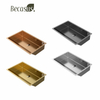 Luxury Modern Design Under Table Stainless Steel Hand Wash Basin Vanity Sink Public Brushed Gold for Hotels and Bathrooms