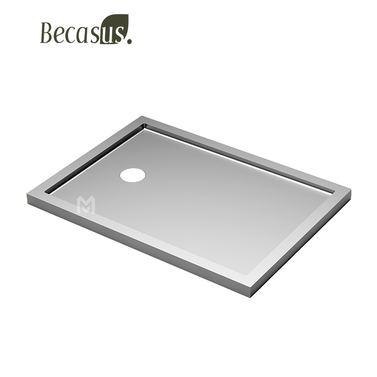 Modern Shower Room 1000*800*50mm Resin Shower Tray Size Customizable Floor Base Stainless Steel