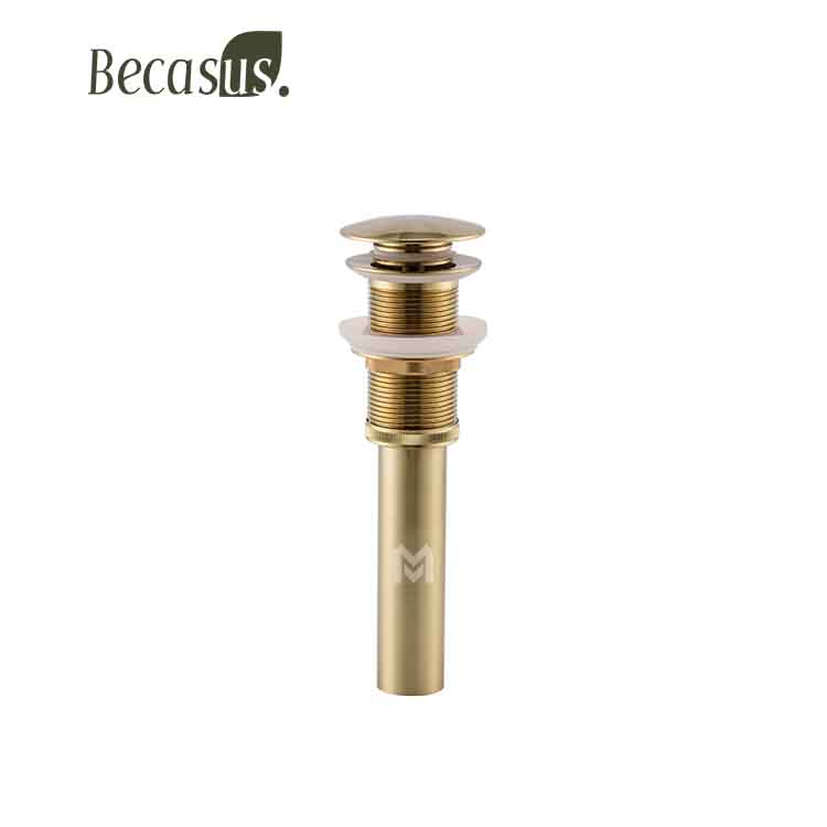 Bathroom Accessories Basin Tap Pop up Waste Drain Stopper With Overflow Stainless Steel