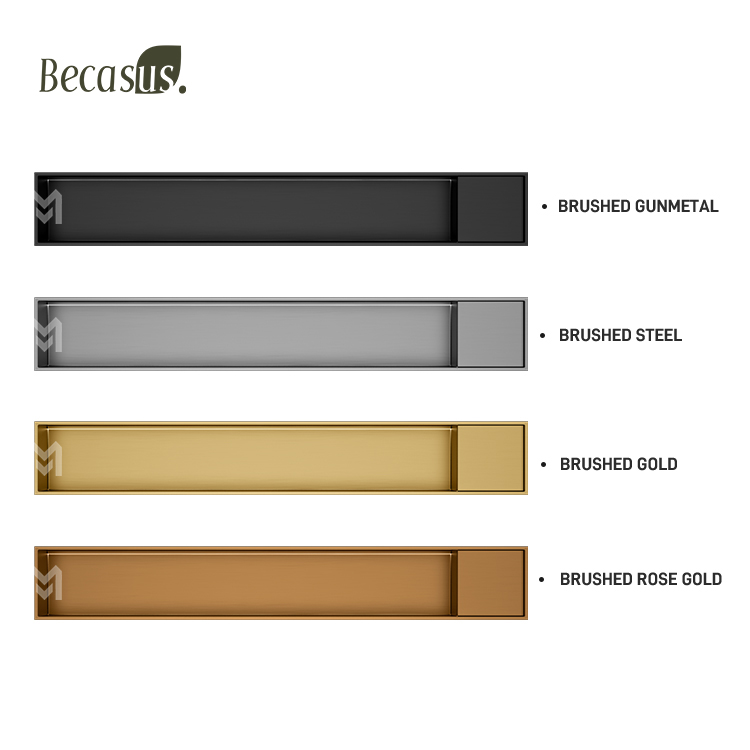 Shower Niche 110x22cm Brushed Stainless Steel Niche for Shower Wall No Tile Needed