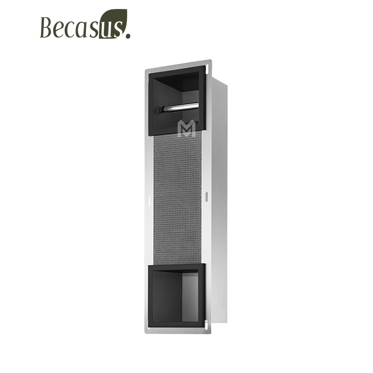 Luxury Shower Niche: Customized 3 Layers Design Stainless Steel with Integrated Holder