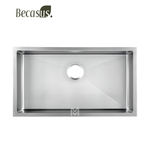 304/316 Stainless Steel Single Semi-embedded Kitchen Sink Hand-thickened Dish-washing Basin Nano Surface Apron Front