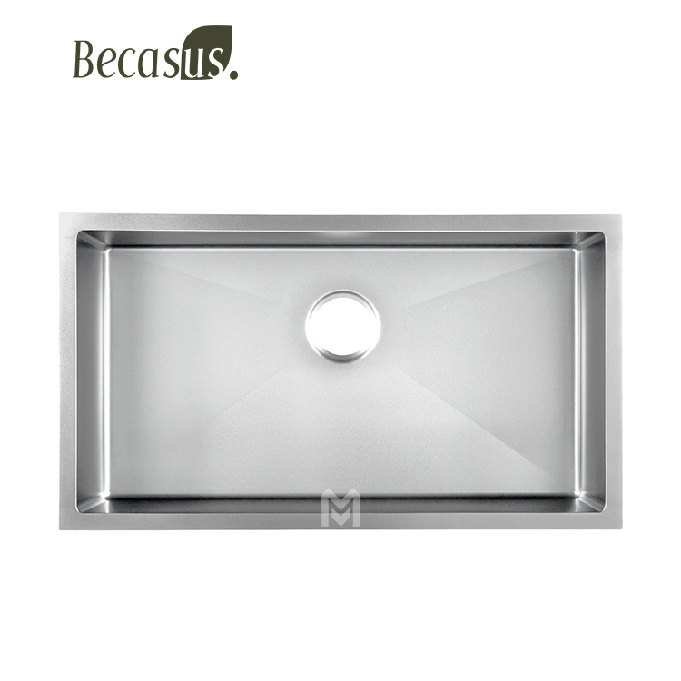 304/316 Stainless Steel Single Semi-embedded Kitchen Sink Hand-thickened Dish-washing Basin Nano Surface Apron Front