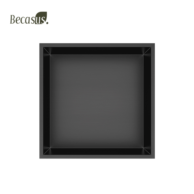 Bathroom Niche 12" X 12" Brushed Gold Stainless Steel Niche for Bathroom Wall