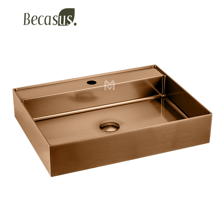 Reinforced Vanity Sink with Accessory Tray and Overflow Drain System