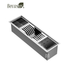 Handmade 304 Stainless Steel Workstation Island Tableware Dish Drying Drainer Channel Organizer Bar Sink for Commercial Kitchen