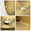 Brushed Gold & Black Round Stainless Steel Pedestal Sink Floorstanding Washbasin