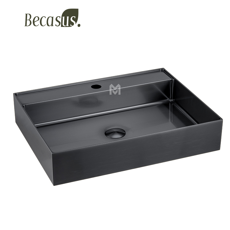 Reinforced Vanity Sink with Accessory Tray and Overflow Drain System