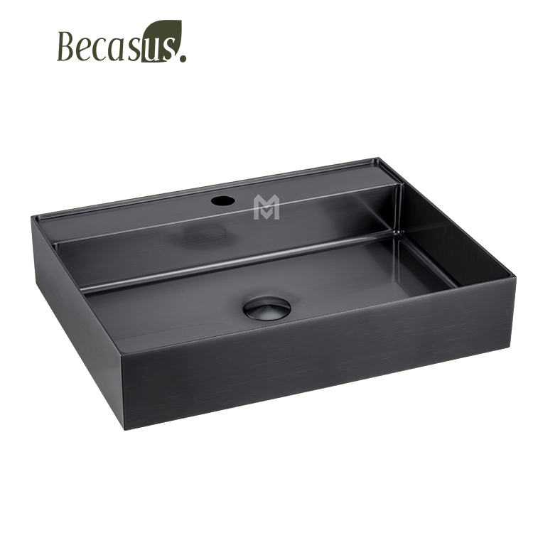 Reinforced Vanity Sink with Accessory Tray and Overflow Drain System