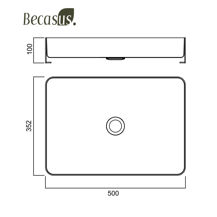 Stainless Steel Rectangle Vessel Sink with Pop Up Drain Gold Bathroom Sinks Above Counter for Bathrooms