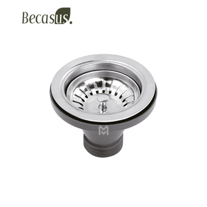 Kitchen Sink Strainer Stainless Steel Kitchen Sink Basket Waste Strainer Scullery Basin Drainer With Cover and Filter