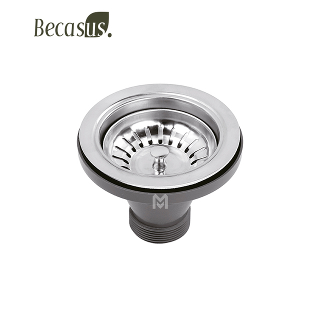 Kitchen Sink Strainer Stainless Steel Kitchen Sink Basket Waste Strainer Scullery Basin Drainer With Cover and Filter