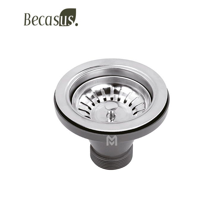 Kitchen Sink Strainer Stainless Steel Kitchen Sink Basket Waste Strainer Scullery Basin Drainer With Cover and Filter