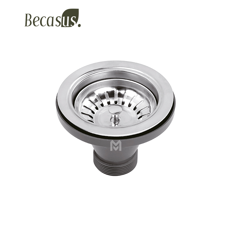 Kitchen Sink Strainer Stainless Steel Kitchen Sink Basket Waste Strainer Scullery Basin Drainer With Cover and Filter