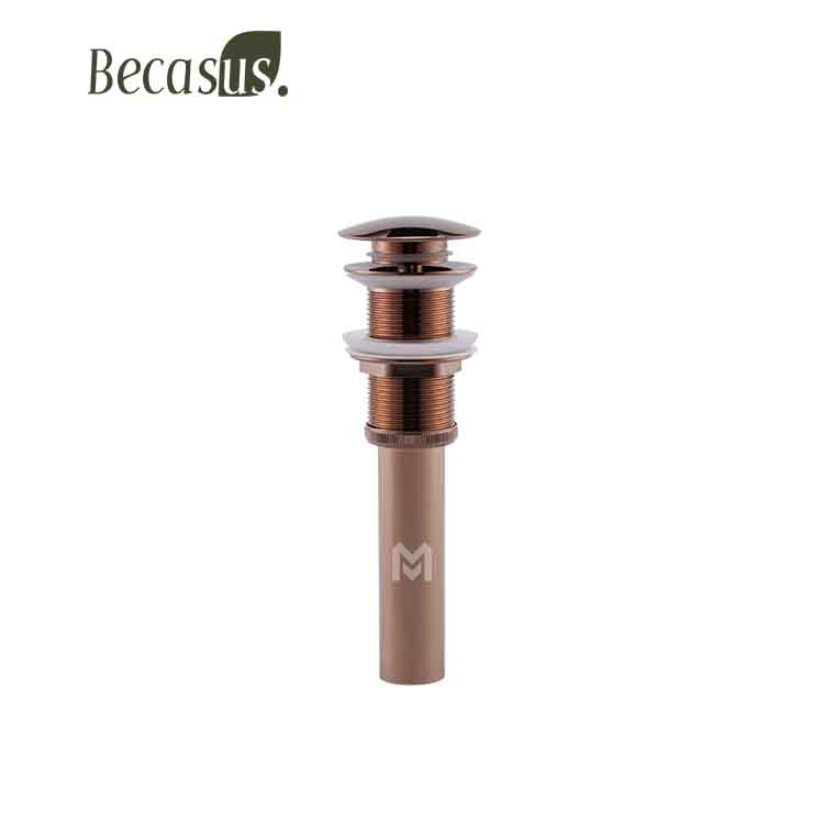 Bathroom Accessories Basin Tap Pop up Waste Drain Stopper With Overflow Stainless Steel