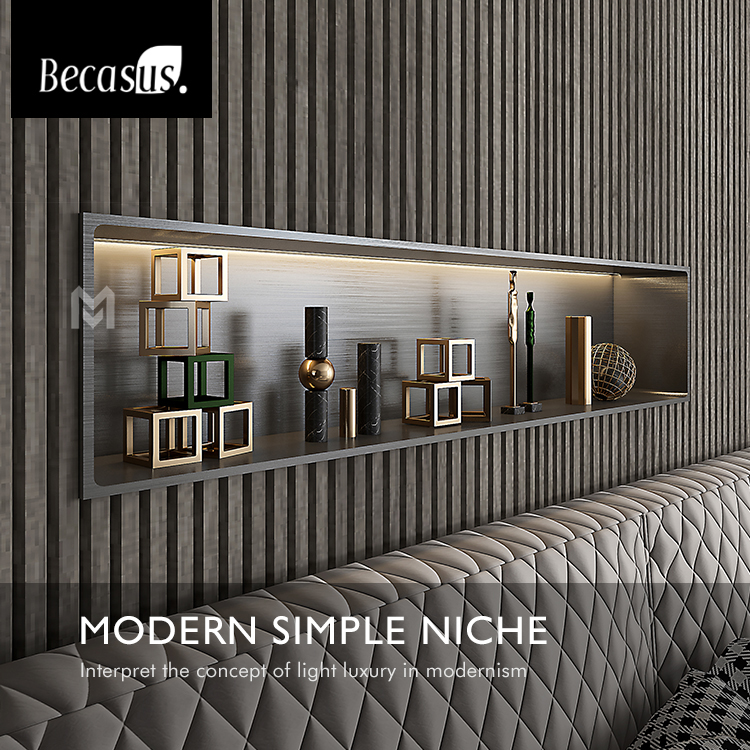 Shower Niche NO Tile Needed, Matte Black Double Shelf Organizer Square Corners Wall-Inserted Niche Recessed Shower Shelf Modern Soap Niche for Bathroom