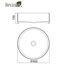 Round Stainless Steel Vessel Sink with Pop-Up Drain Stopper PVD Coating Countertop Sink Vanity for Bathroom & Hotel