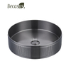Stainless Steel Gold Vessel Sink With Pop Up Drain Luxury Bathroom Sink Above Counter for Bathrooms