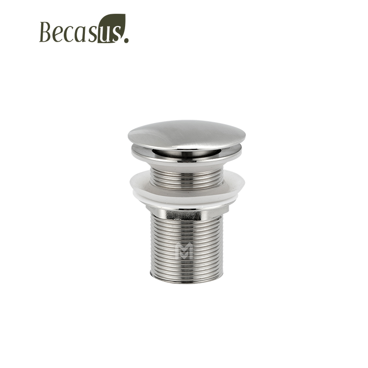 Stainless Steel Push Down Pop up Floor Drain Bathroom Basin Pop up Waster Sink Drain