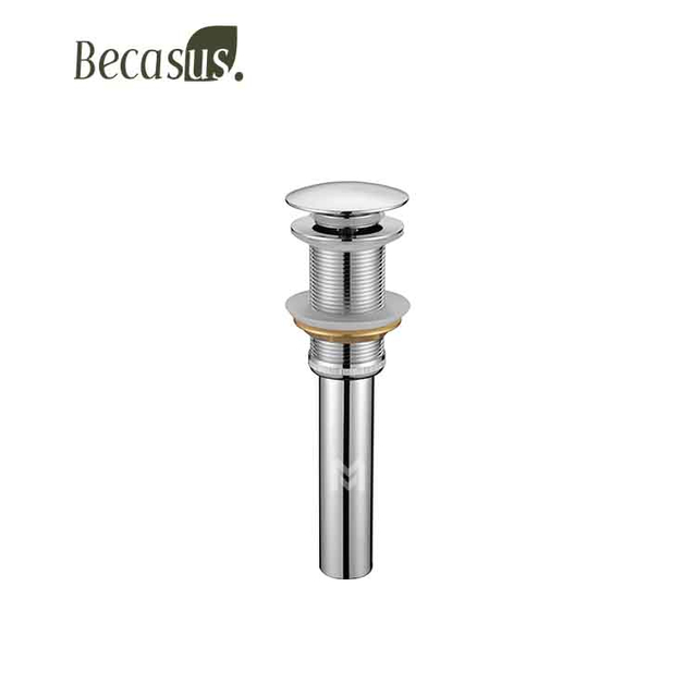 Bathroom Accessories Basin Tap Pop up Waste Drain Stopper With Overflow Stainless Steel